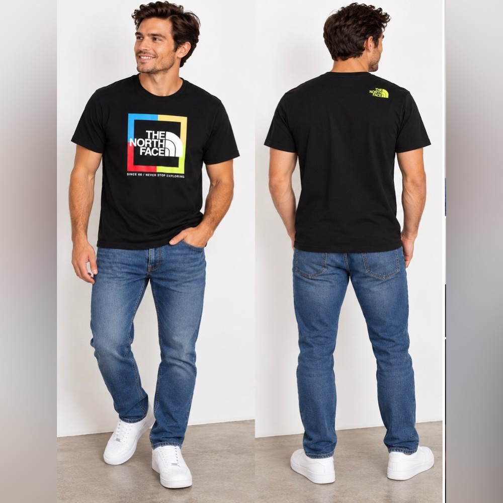 The North Face Men’s Black Graphic Logo T-Shirt Never Stop Exploring Sz.XL